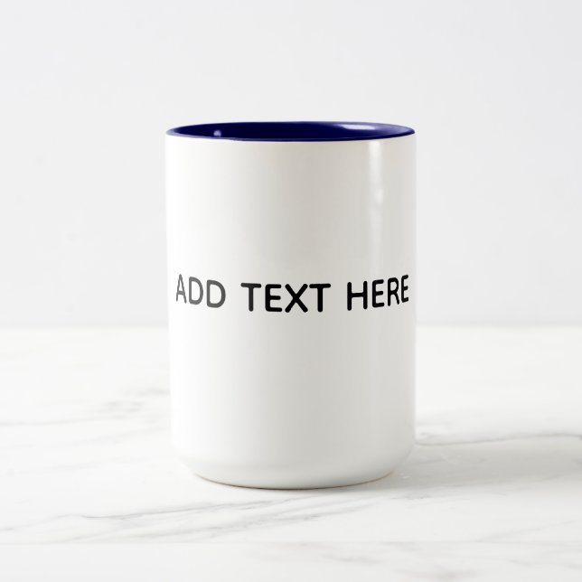 Create Your Own White  Two-Tone Coffee Mug (Center)