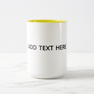 Create Your Own White Two-Tone Coffee Mug