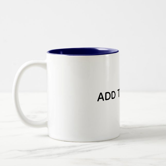 Create Your Own White  Two-Tone Coffee Mug (Left)