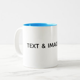 Create Your Own white Two-Tone Coffee Mug