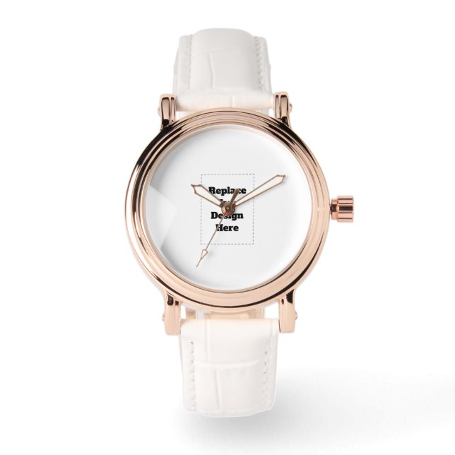 Create Your Own white  Watch (Front)