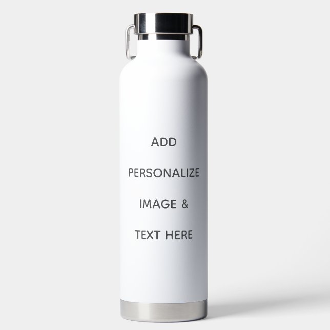 Create Your Own white  Water Bottle (Front)