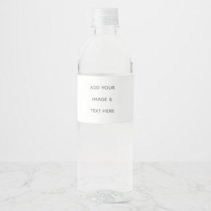 Create Your Own white Water Bottle Label