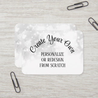 Create Your Own White Wedding Business Card