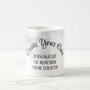 Create Your Own White Wedding Coffee Mug