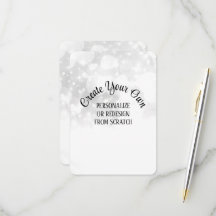 Create Your Own White Wedding