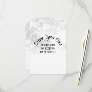 Create Your Own White Wedding RSVP Card