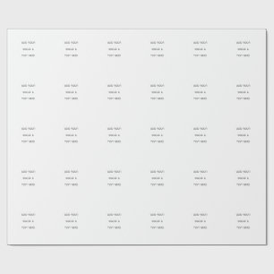 Create Your Own white  Wrapping Paper