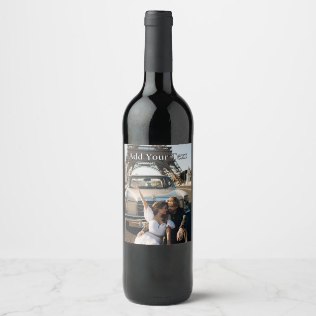 Create your own wine bottle labels! wine label (Front)