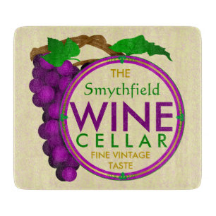 Create Your Own Wine Cellar Grapes Personalised Cutting Board