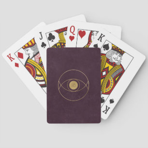 Create Your Own Wine & Gold Magic Eye Playing Cards