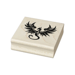 Create Your Own Winged Dragon Emblem Rubber Stamp