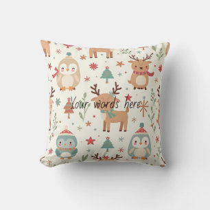 Create Your Own Winter Kawaii Animals Cushion