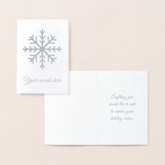 Create Your Own Wintery Silver Foil Snowflake Foil Card