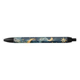 Create Your Own Wistful Sun & Moon Celestial Black Ink Pen