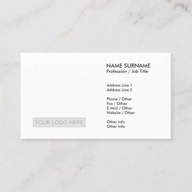 Create Your Own With Your Logo Modern Simple Business Card (Front)