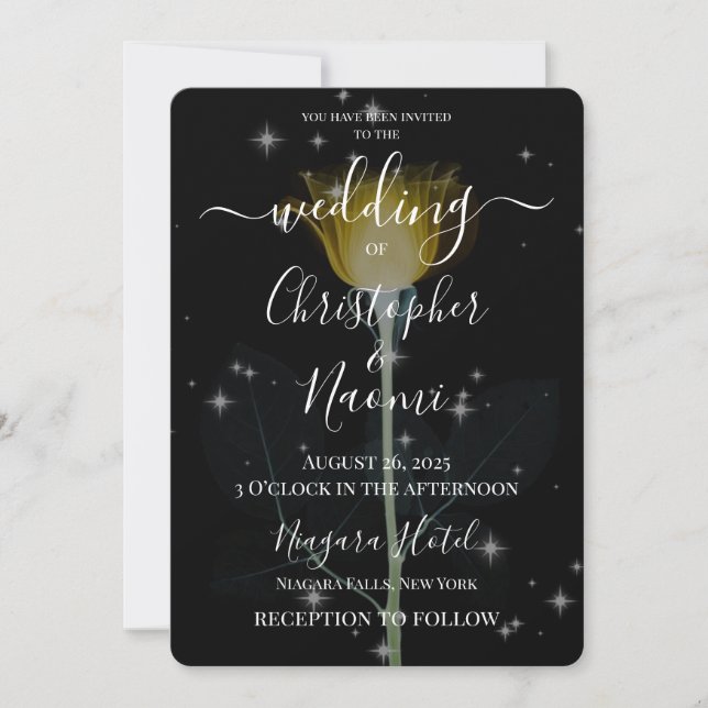 Create Your Own - X-Ray Flower & Stars Invitation (Front)