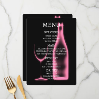Create Your Own X-Ray Wine Glass & Bottle Menu