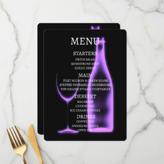 Create Your Own X-Ray Wine Glass & Bottle Menu