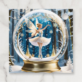 Create Your Own Xmas Ballerina Fairy Snow Globe Favour Tags