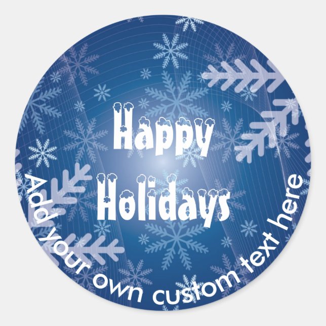 Create your own Xmas holiday Classic Round Sticker (Front)