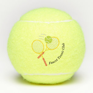 Create Your Own Yellow Black Creative Club Logo Tennis Balls