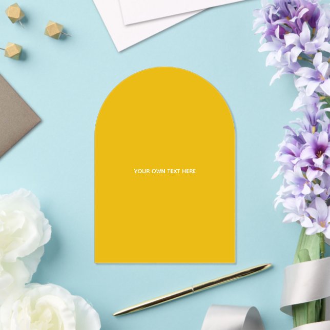 Create Your Own Yellow Custom Design Acrylic Invitations (Insitu (Wedding))