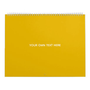 Create Your Own Yellow Custom Design Calendar