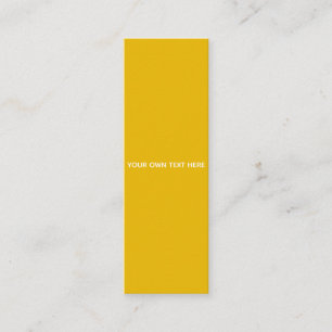 Create Your Own Yellow Custom Design Calling Card