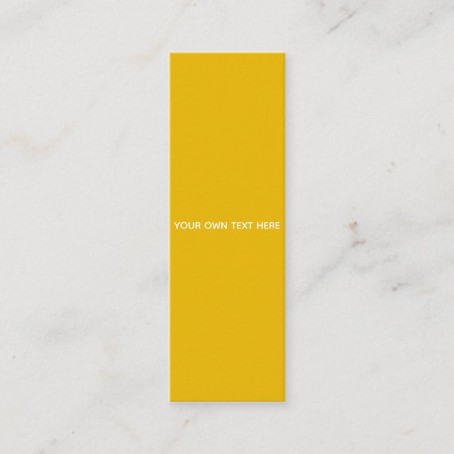 Create Your Own Yellow Custom Design Calling Card (Front)