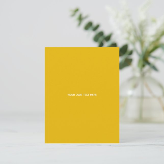Create Your Own Yellow Custom Design Card (Standing Front)
