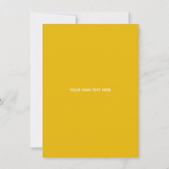 Create Your Own Yellow Custom Design Card (Front)