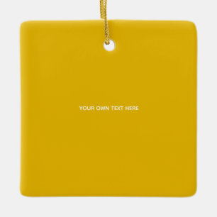 Create Your Own Yellow Custom Design Ceramic Ornament
