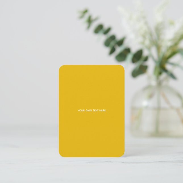 Create Your Own Yellow Custom Design Enclosure Card (Standing Front)