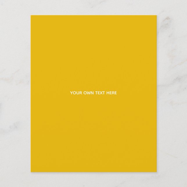 Create Your Own Yellow Custom Design Flyer (Front)