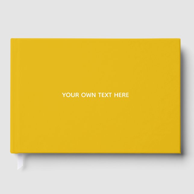 Create Your Own Yellow Custom Design Guest Book (Front)