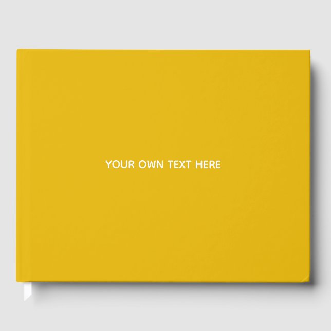 Create Your Own Yellow Custom Design Guest Book (Front)