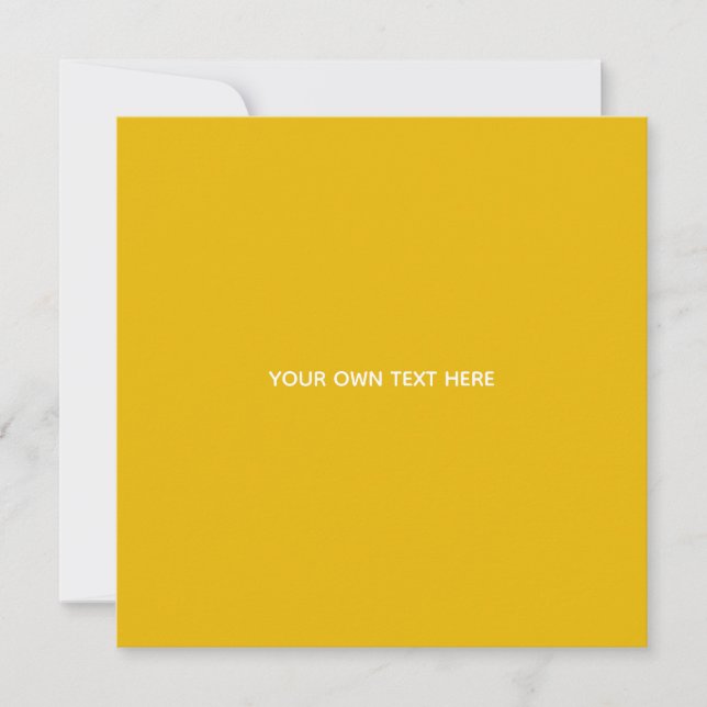 Create Your Own Yellow Custom Design Holiday Card (Front)
