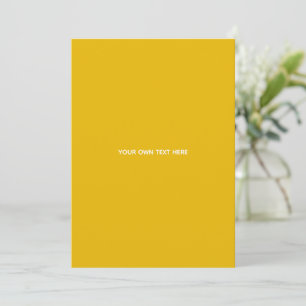 Create Your Own Yellow Custom Design Holiday Card