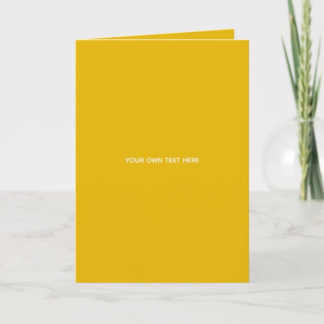 Create Your Own Yellow Custom Design Holiday Card (Front)