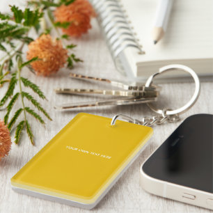 Create Your Own Yellow Custom Design Key Ring