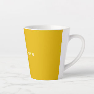 Create Your Own Yellow Custom Design Latte Mug
