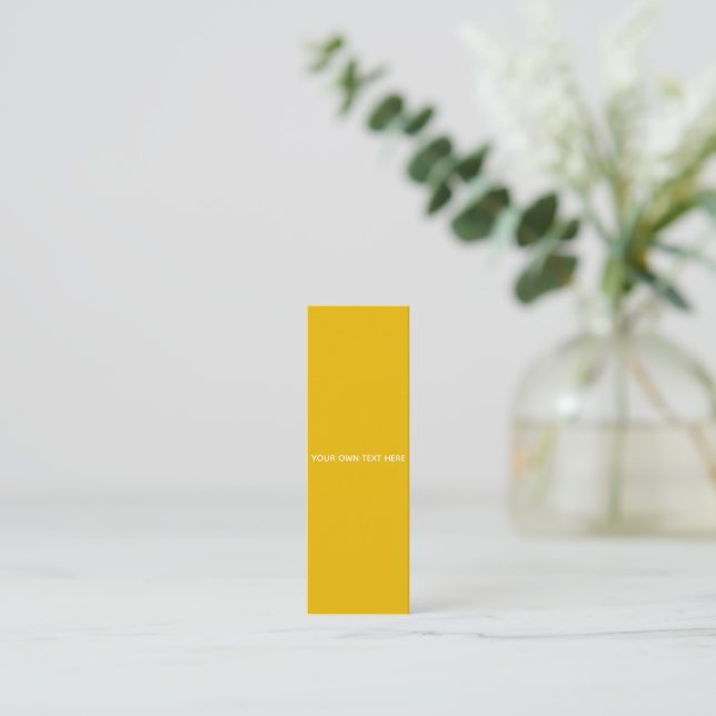 Create Your Own Yellow Custom Design Mini Business Card (Standing Front)