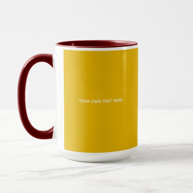 Create Your Own Yellow Custom Design Mug (Left)