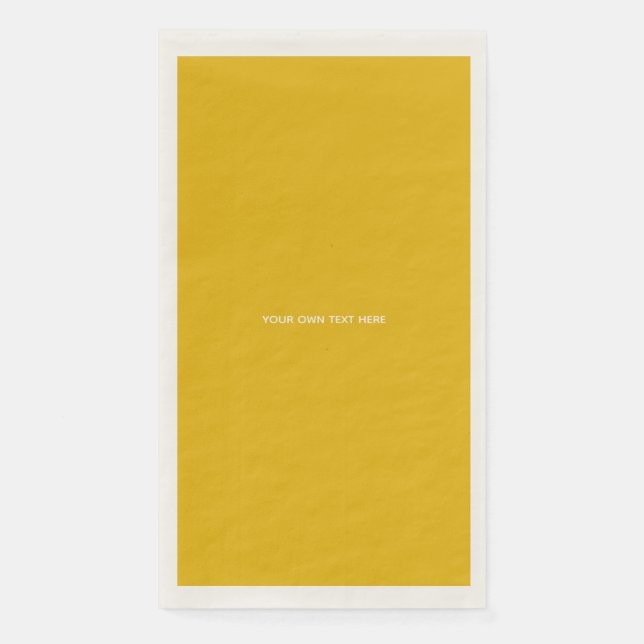 Create Your Own Yellow Custom Design Napkin (Front)