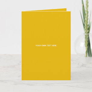 Create Your Own Yellow Custom Design Note Card