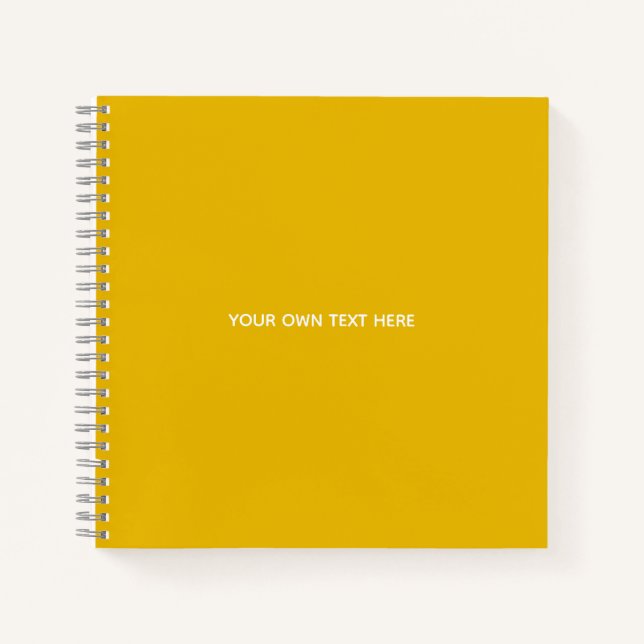 Create Your Own Yellow Custom Design Notebook (Front)