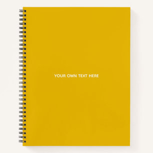 Create Your Own Yellow Custom Design Notebook