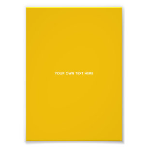 Create Your Own Yellow Custom Design Photo Print