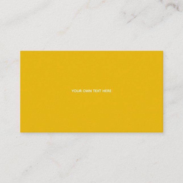 Create Your Own Yellow Custom Design Place Card (Front)